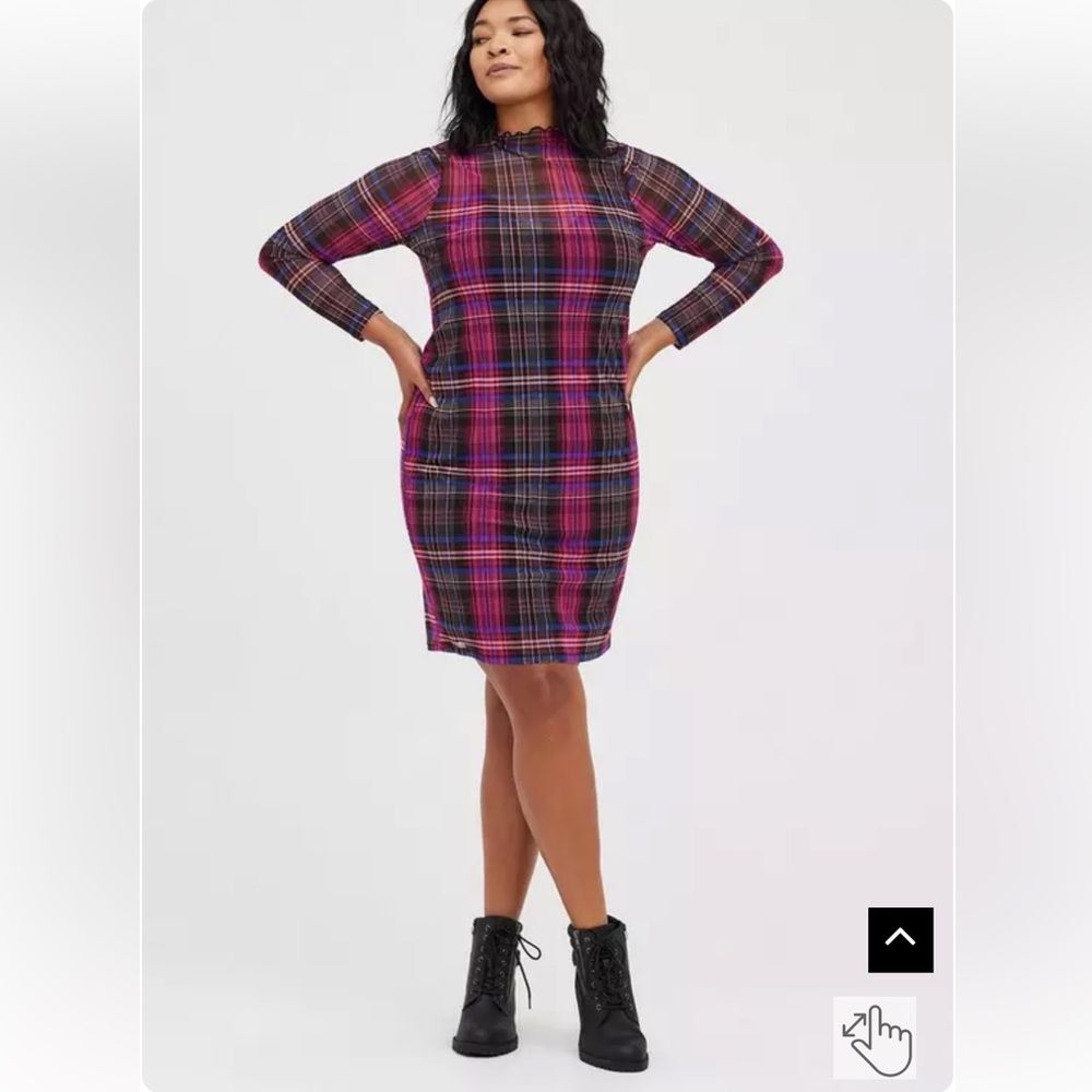 Torrid: Mini Mesh Mock Neck Dress